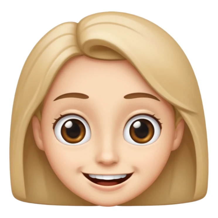 Big smile with big eyes sticker