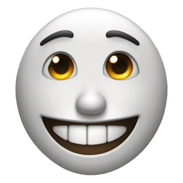 happy face that’s a little too happy ￼ sticker