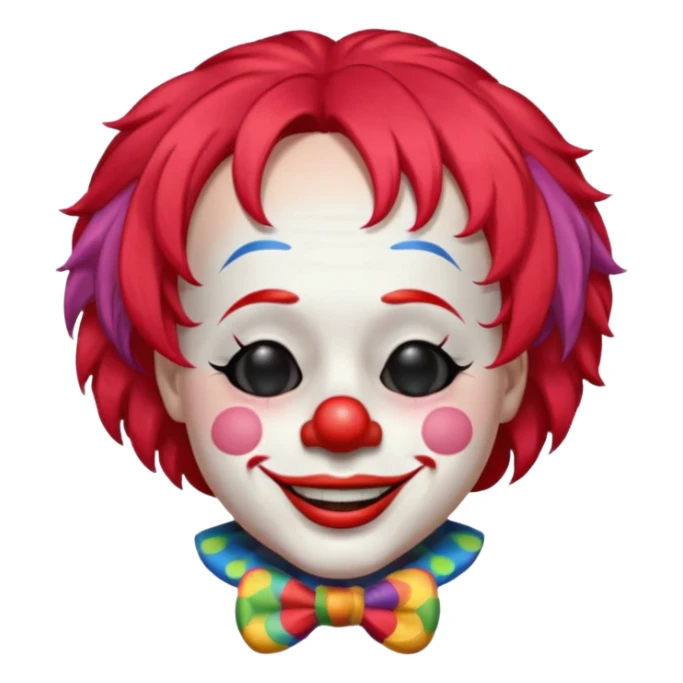 Clown  closed eyes  sticker