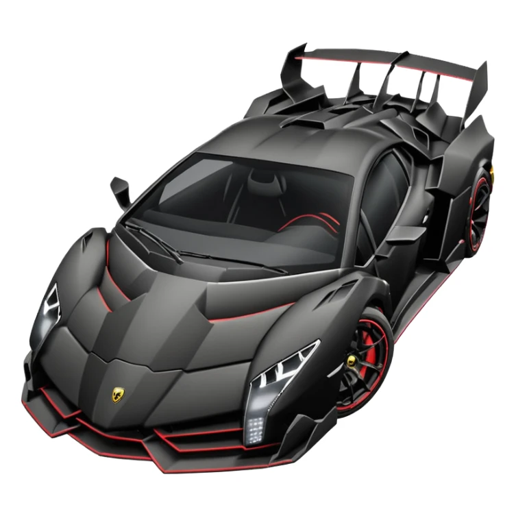 One of one Lamborghini VENENO MAT BLACK ONLY  sticker