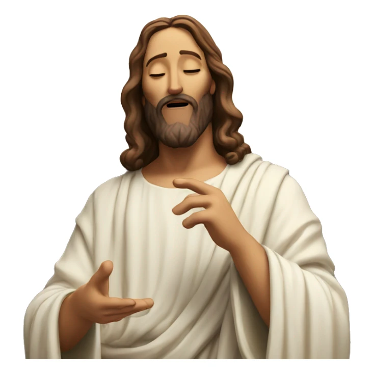 Jesus blowing a kiss sticker