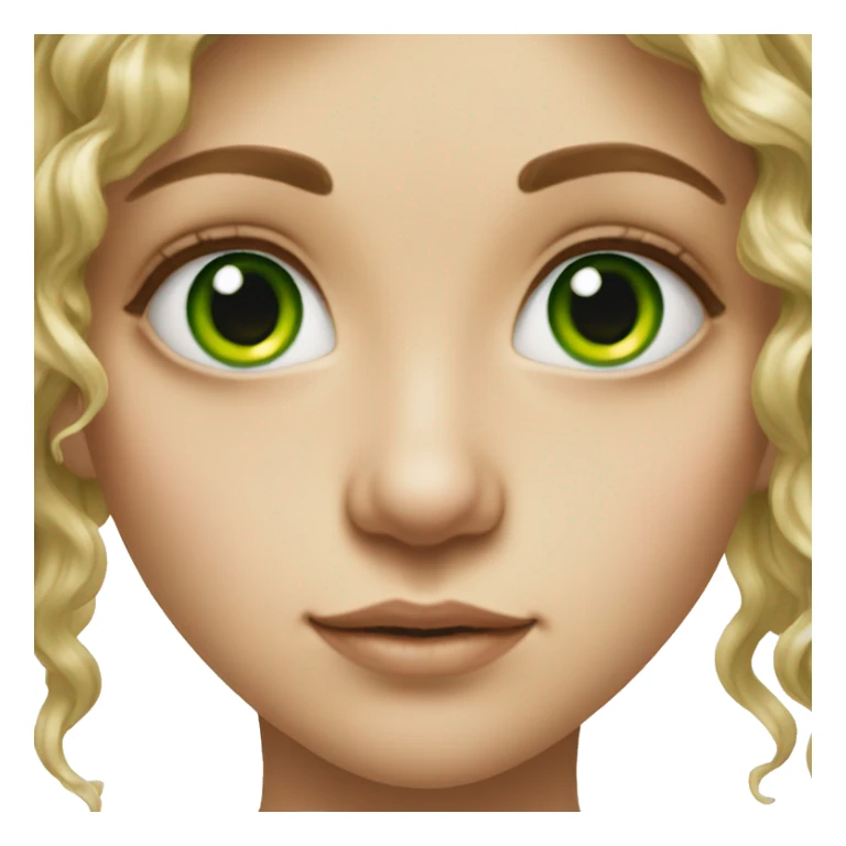 realistic portrait of girl with green eyes sticker