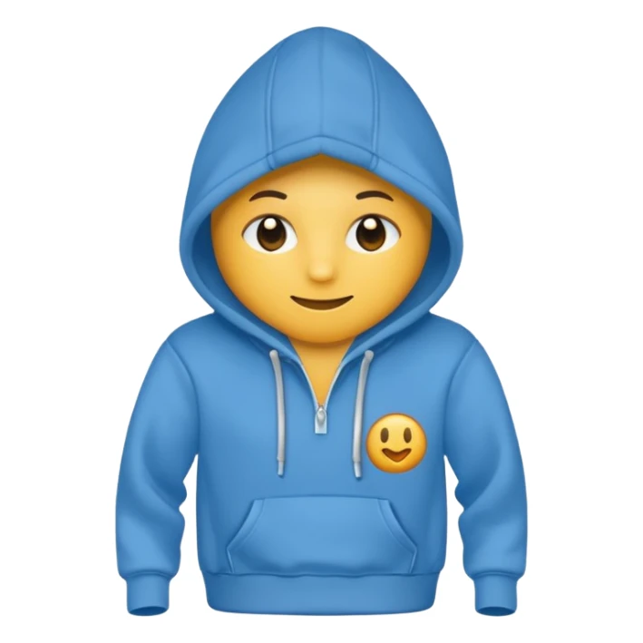 hoodie blu no lace no emoji sticker