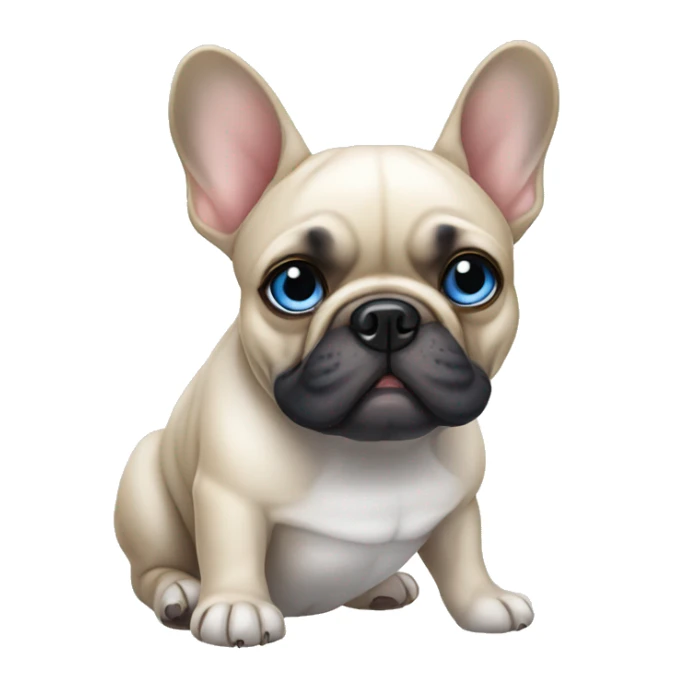 French bulldog with blue eyes sticker