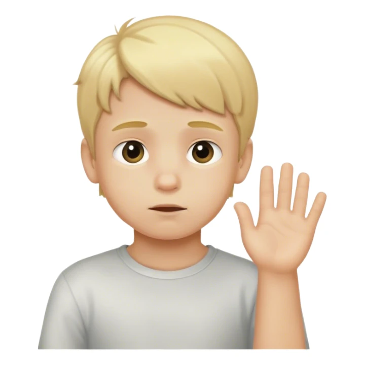 Little blonde boy wanting to be held  sticker