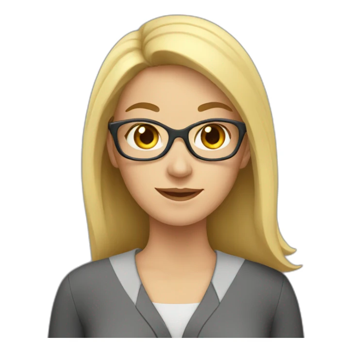 White woman teacher sticker