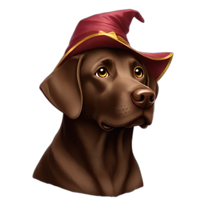 Labrador Retriver chocolate color looks like a wizard sticker