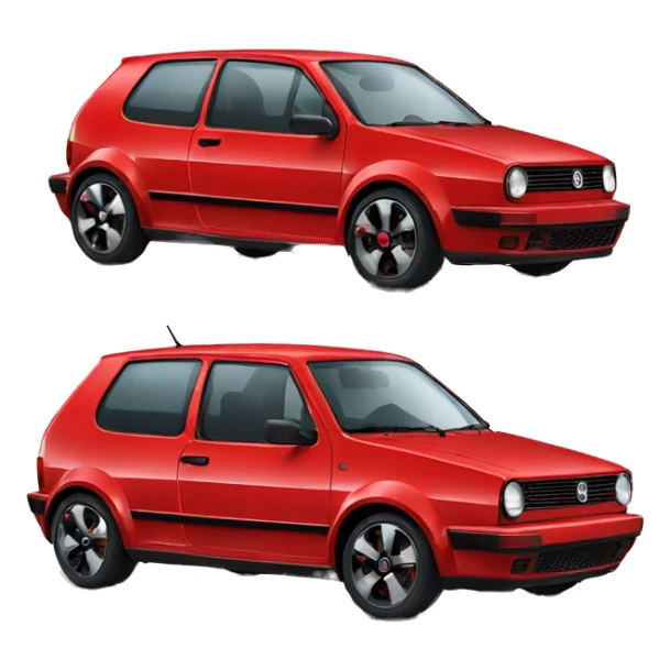 red volkswagen gti sticker