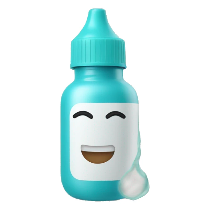create an emoji of an aqua foundation bottle sticker