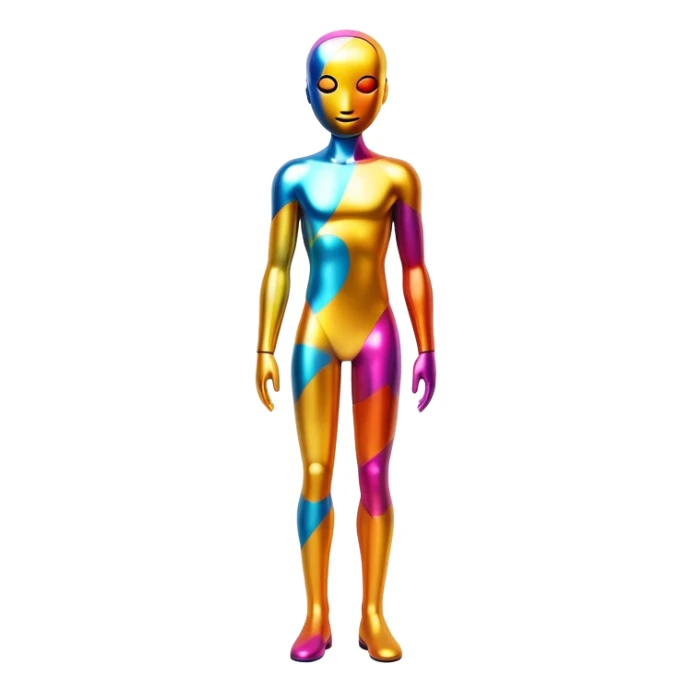 Abstract colorful Shiny La Creatura full body sticker
