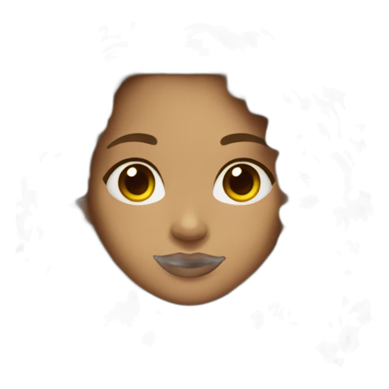 woman light skin long dark curly hair sticker