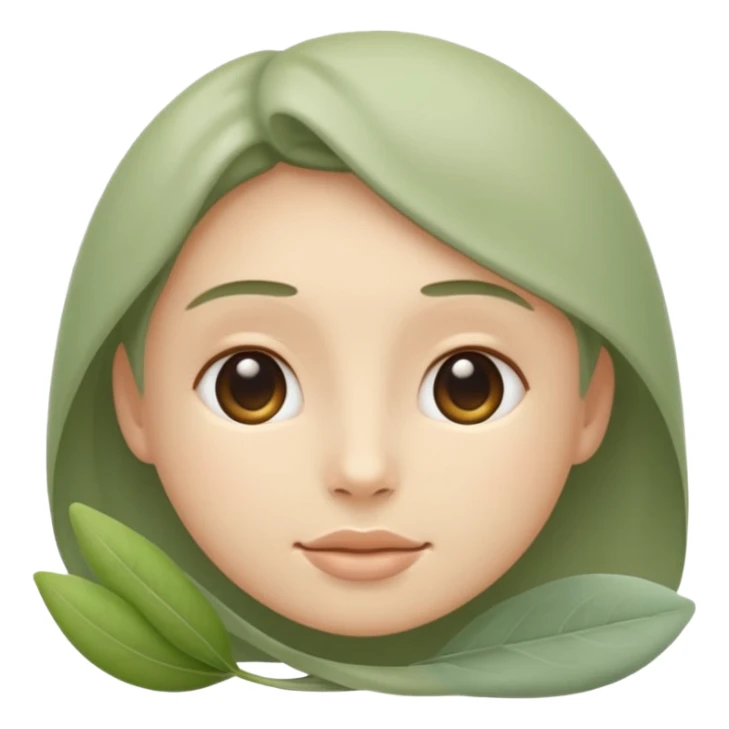 Minimal wellness emoji representing tighter skin and firmness,
subtle lifting effect, smooth contours, calm and natural,
no beauty or cosmetic symbols, soft sage green color palette sticker