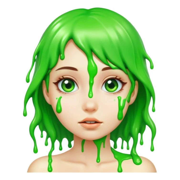  Girl covered in slime  sticker