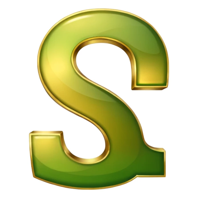 number four in golden and green shadows sticker