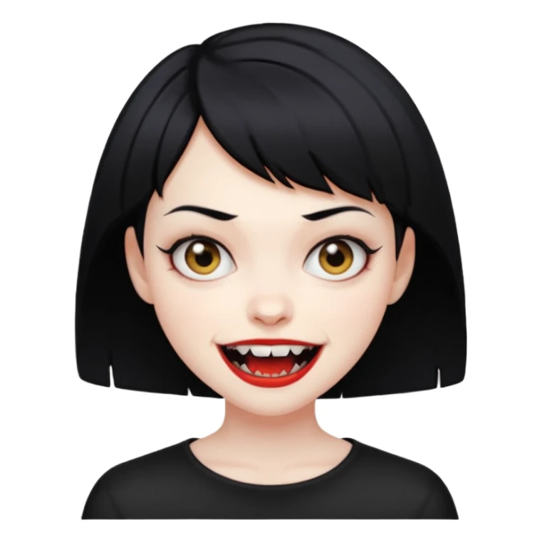 short hair vampire girl sticker