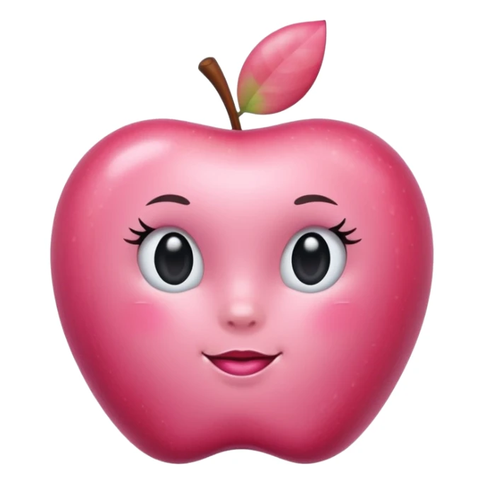 make apple-style emojis, make them pink, coquettish, aesthetic, cute, feminine sticker