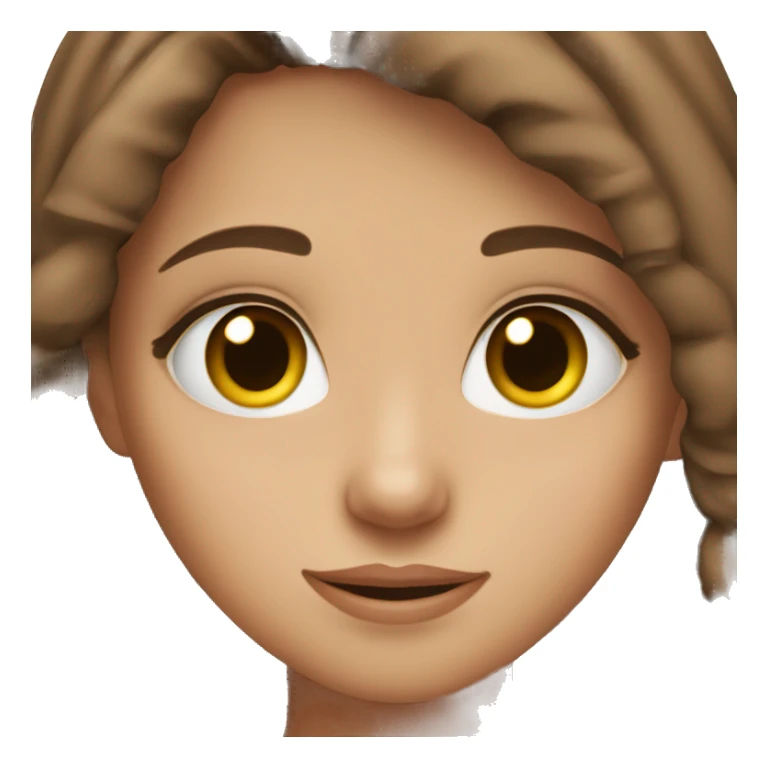 Brown haired girl with hazel eyes sticker