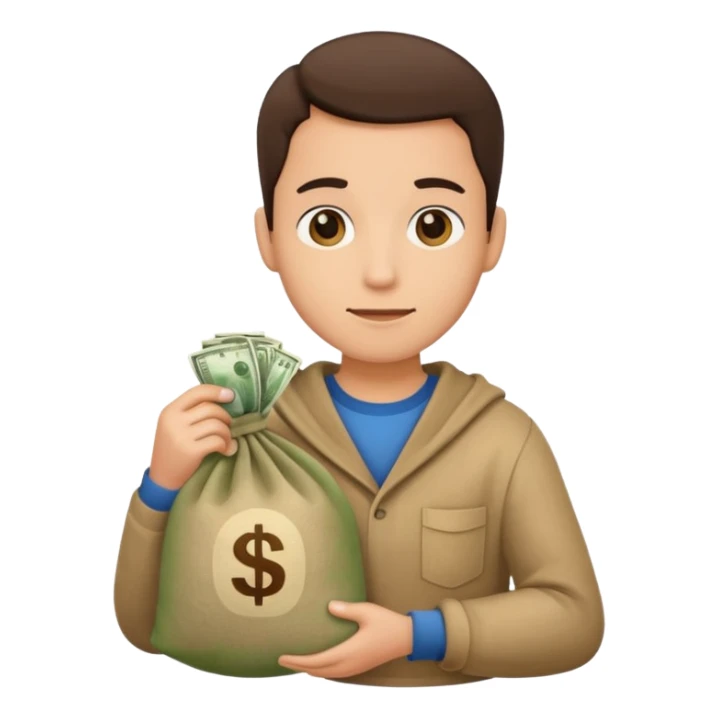 Ladro con sacco di soldi sticker