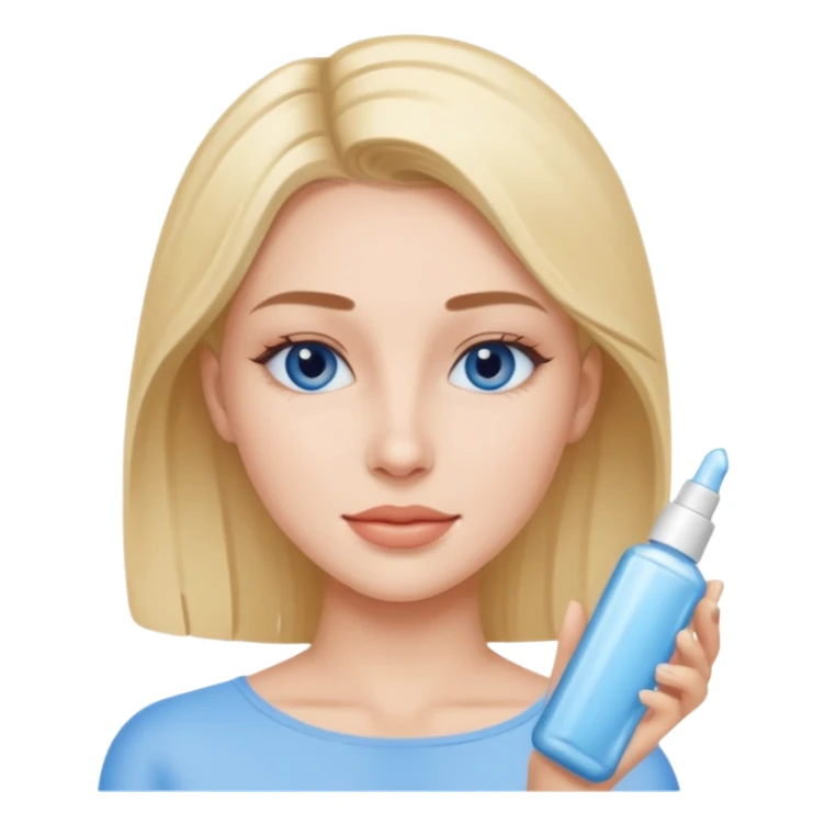 blue asthetic skincare sticker