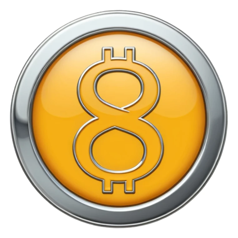 A double dollar sign emoji made of polished silver chrome, smooth metallic surface, glossy reflections, luxury swag vibe, minimal iOS emoji style, centered on white background sticker