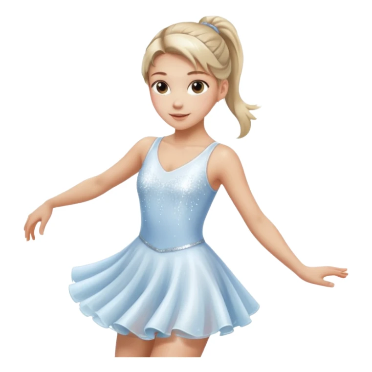Ice skater girl sticker