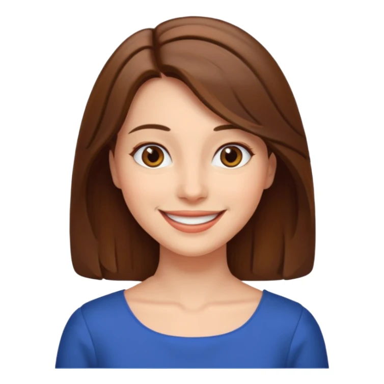 lady with a shoulder-length brown hair sticker