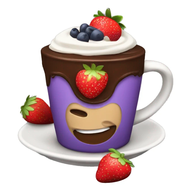 acai cup with strawberries and nutella sticker