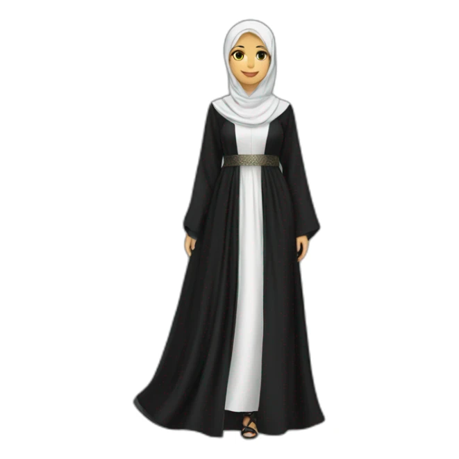 Saudi women dress abaya sticker
