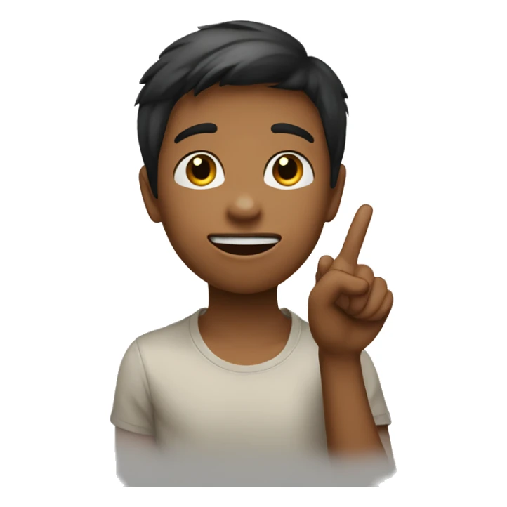Create an emoji of a boy with one finger placed over his lips in a 'shh' gesture, indicating a desire to keep a secret sticker