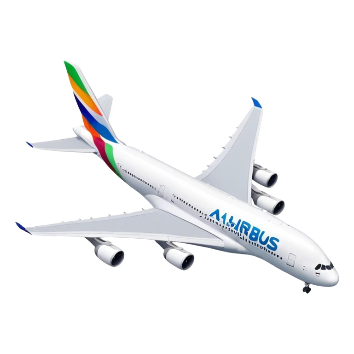 Airbus A380 - Airbus (Model Year: 2021) (Iconic colour: White with colorful tail) sticker