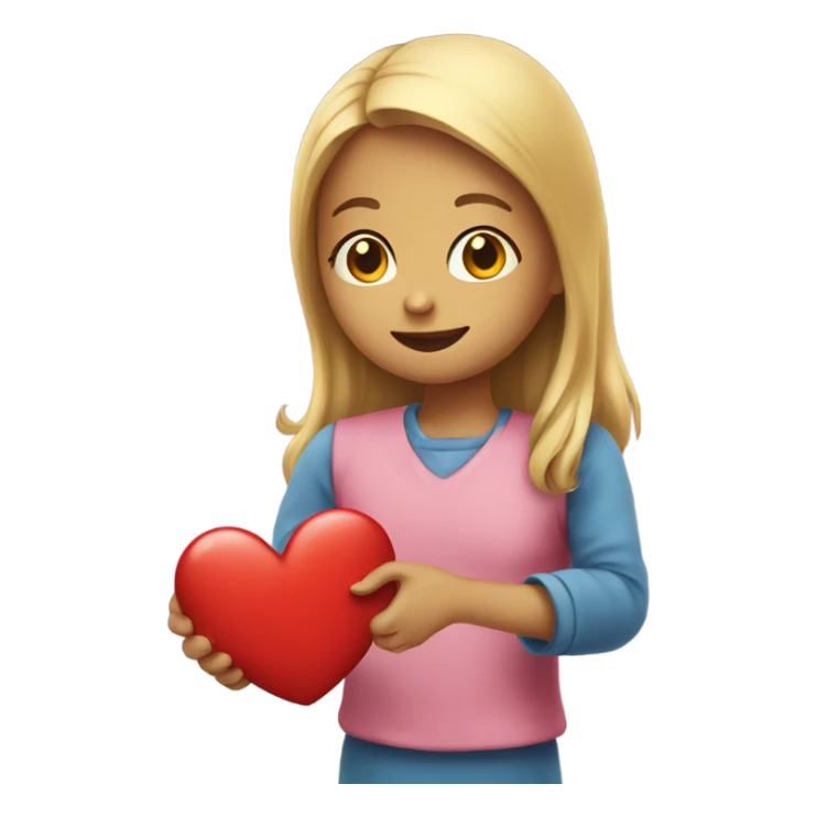Giving heart to a girl sticker