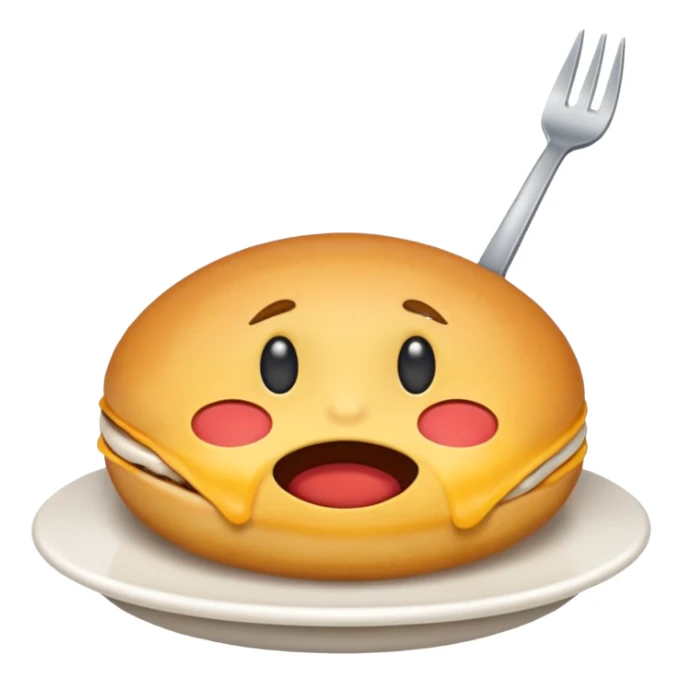 emoji waiting for food sticker