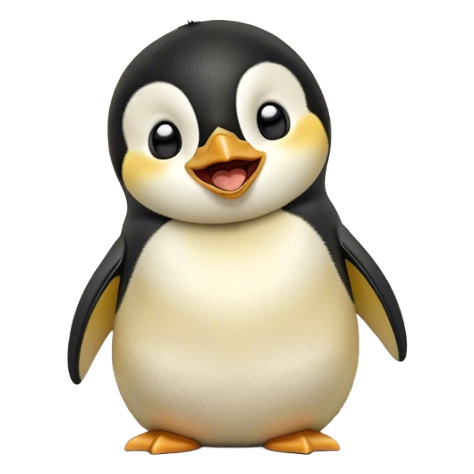 Cinematic Cute Yawning Emperor Penguin Portrait Emoji, Head tilted slightly with a dramatic, wide-open yawn, showcasing smooth, downy feathers with a striking contrast and sleepy, half-closed eyes, Simplified yet irresistibly adorable features, highly detailed, glowing with a soft, cozy polar glow, high shine, relaxed yet expressive, stylized with a touch of whimsical charm, soft glowing outline, capturing the essence of a drowsy yet affectionate arctic guardian that seems ready to stretch out and nap! sticker