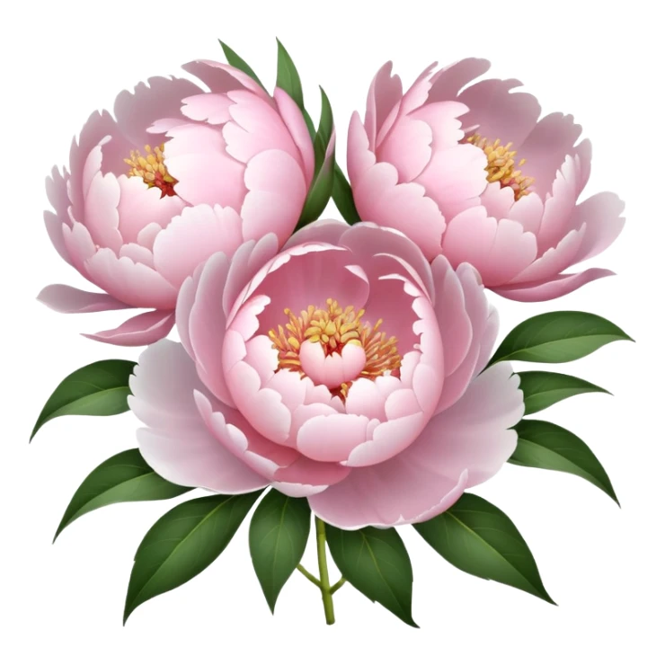 Bouquet of pale pink peonies sticker
