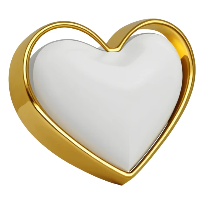 romantic letter in brown with golden heart sticker