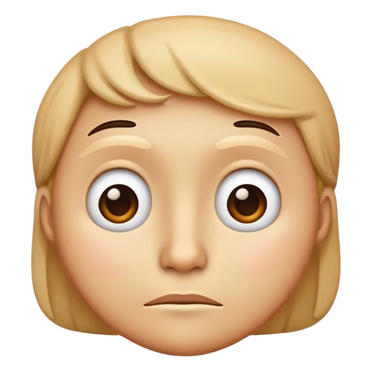 Can you make a pensive face emoji with the emoji having a little dih sticker