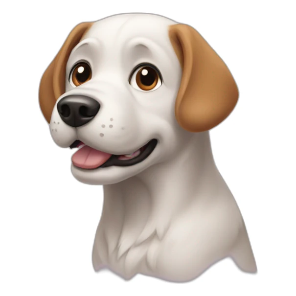 dog with AI sticker