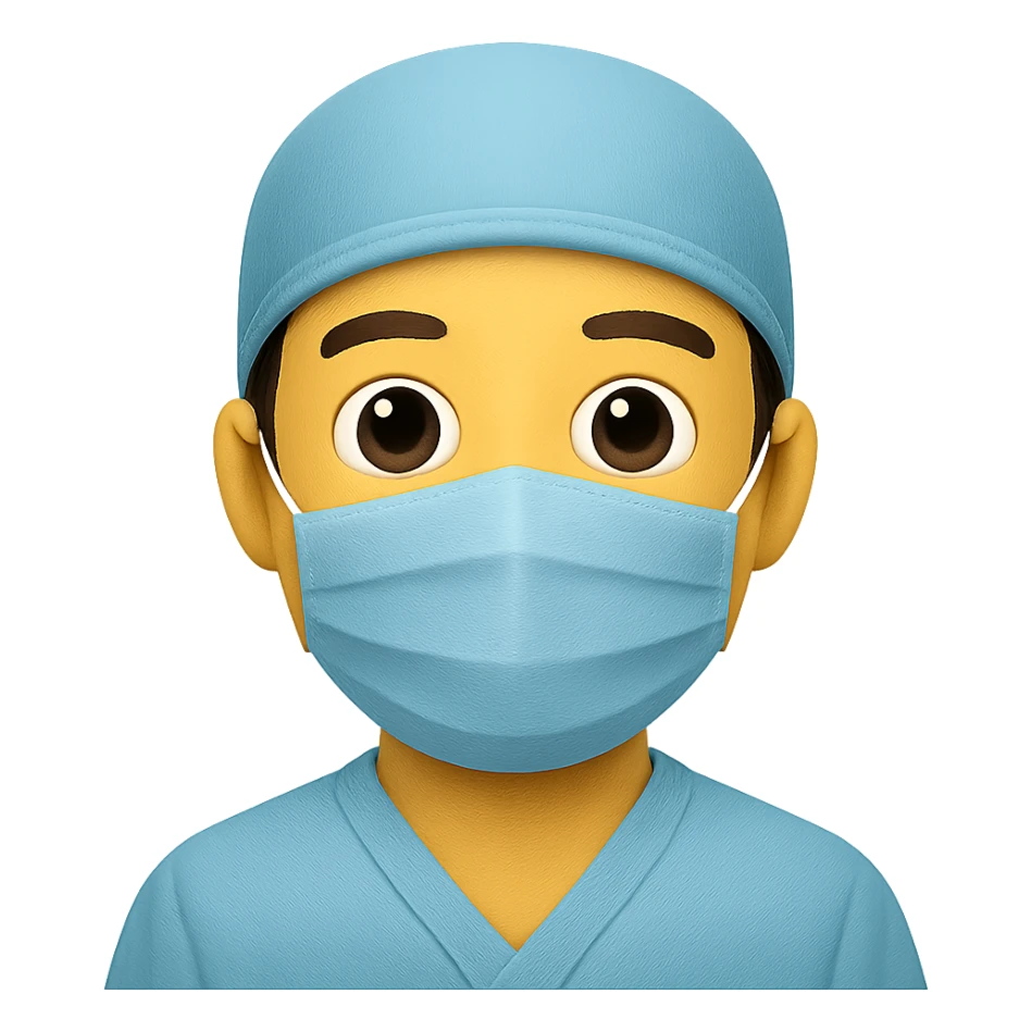 photorealistic healthcare worker, emoji style sticker