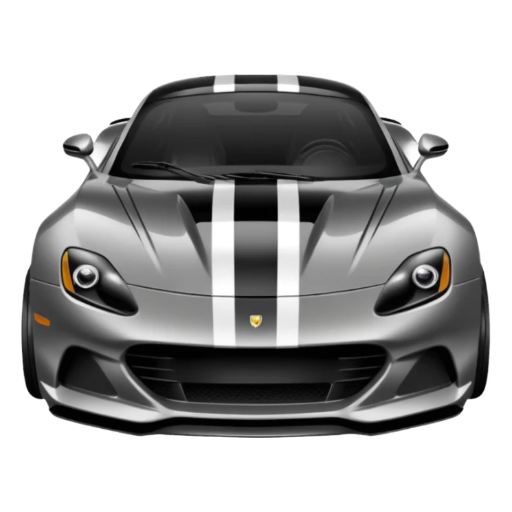 Draw a sleek sports car with shiny metallic paint & racing stripes. sticker