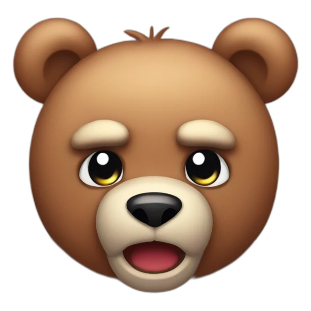 really angry and offended cute cuddly bear toy sticker