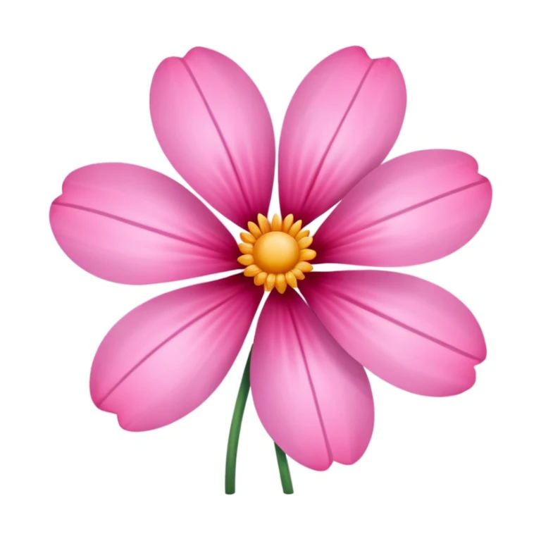 flower emoji with pink petals sticker