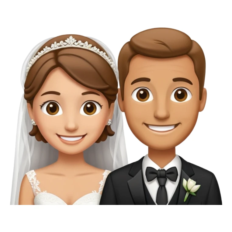 Tan Man and woman getting married sticker