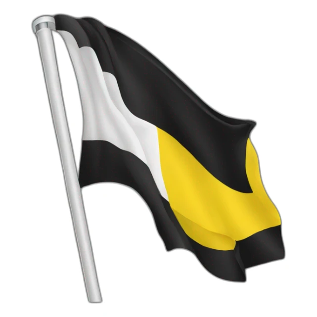 Black yellow white flag sticker