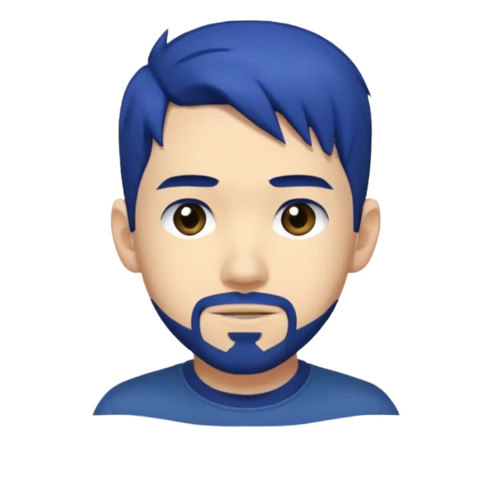 Mike Shinoda with dark blue hair sticker