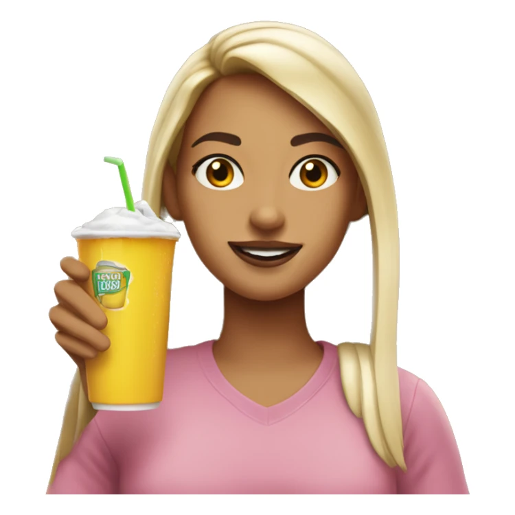 Girl drinking NOCCO sticker