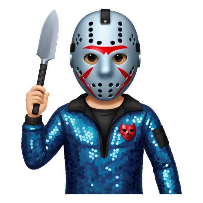 Jason Voorhees with slate sequin outfit  sticker