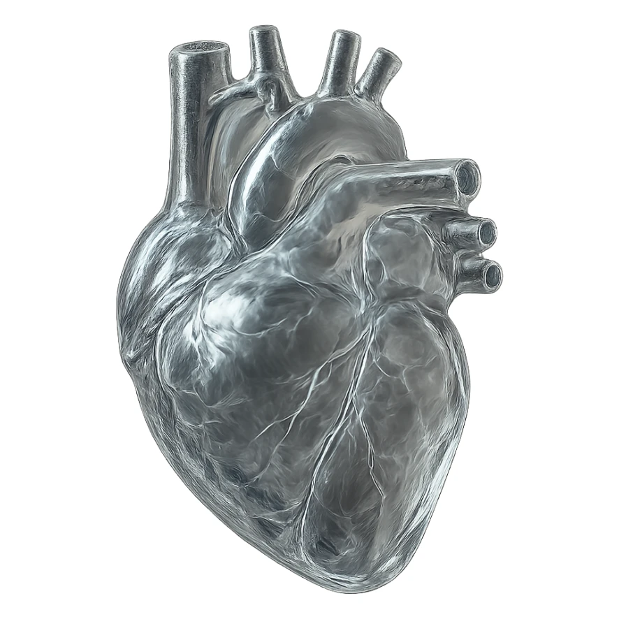 realistic digital art of a heart with a transparent glass look, no background sticker