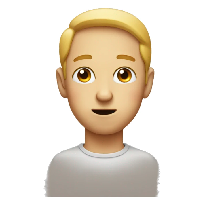 an emoji with a finger under his eyes  sticker
