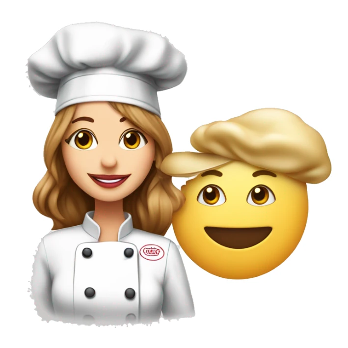 Giada de Laurentiis wearing a chef's hat with a chef's kiss emoji sticker