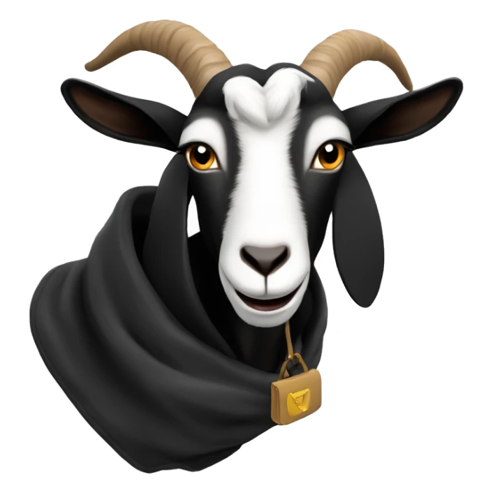 Goat in puffy black coat driving 2024 hummerEV sticker